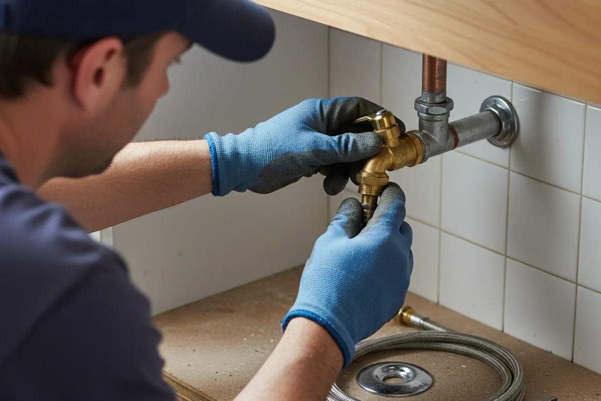 Shutoff valve and fitting work during Faucet and Fixture Repair in Old Bethpage